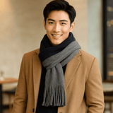 Sciarpa di Lana a Strisce - Lunga - Calda - Elegante