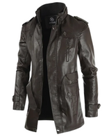 Orlando | Elegante giacca da biker in pelle lunga