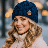 Cappello invernale da donna Elena - caldo - lavorato a maglia