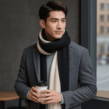 Sciarpa di Lana a Strisce - Lunga - Calda - Elegante